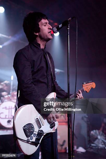 Johnny Marr, Ryan Jarman and Gary Jarman of The Cribs performing at The Corn Exchange during day one of The Great Escape Festival on May 13, 2010 in...
