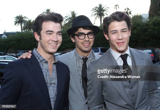 Kevin Jonas, Joe Jonas, and Nick Jonas arrive at the 12th annual Young Hollywood Awards sponsored by JC Penney , Mark. & Lipton Sparkling Green Tea...