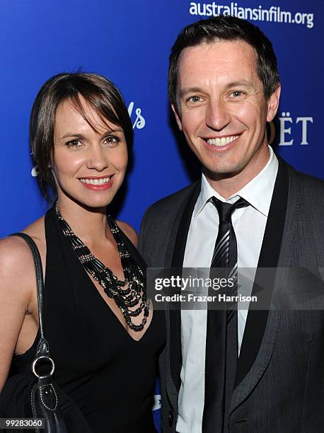 Actress Tasma Walton and Rove McManus arrive at Australians In Film's 2010 Breakthrough Awards held at Thompson Beverly Hills on May 13, 2010 in...