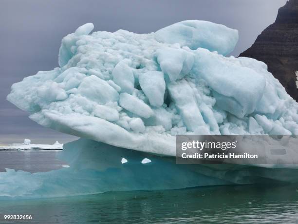 arctic iceberg with eyes - scoresby sund stock pictures, royalty-free photos & images