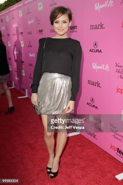 Actress Jessica Stroup arrives at the 12th annual Young Hollywood Awards sponsored by JC Penney , Mark. & Lipton Sparkling Green Tea held at the...
