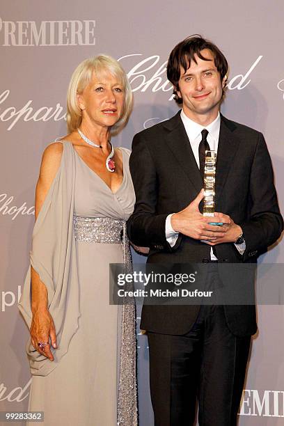 Helen Mirren and Edward Hogg attend the Chopard Trophy Awards at the Hotel Martinez during the 63rd Annual Cannes Film Festival on May 13, 2010 in...
