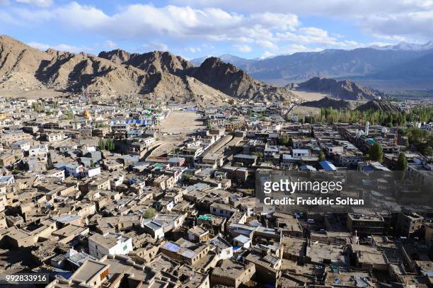The city of Leh in Ladakh, Jammu and Kashmir on July 12 India.