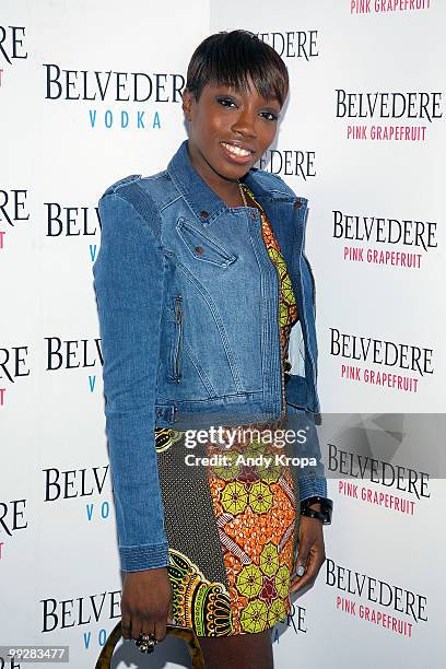 Estelle attends the Belvedere Pink Grapefruit launch party at The Belvedere Pink Grapefruit Pop-Up on May 13, 2010 in New York City.