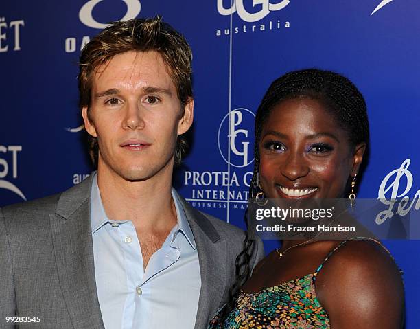 Actors Ryan Kwanten and Rutina Wesley arrive at Australians In Film's 2010 Breakthrough Awards held at Thompson Beverly Hills on May 13, 2010 in...