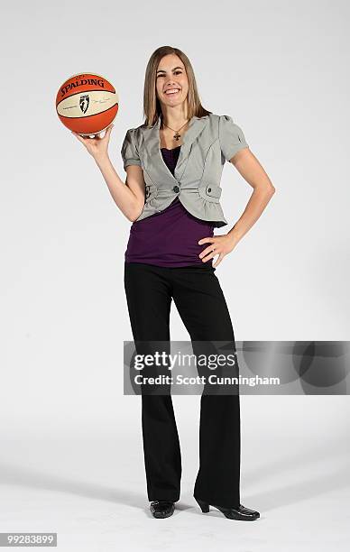 Shalee Lehning of the Atlanta Dream poses during Media Day at Philips Arena on May 13, 2010 in Atlanta, Georgia. NOTE TO USER: User expressly...