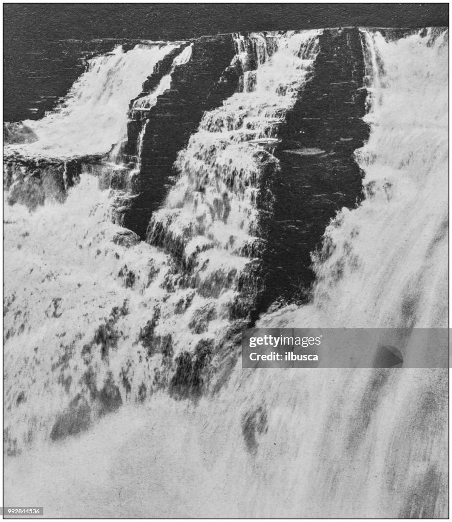 Antique photograph of America's famous landscapes: Kakabeka Falls, Fort Williams, Thunder Bay, Lake Superior