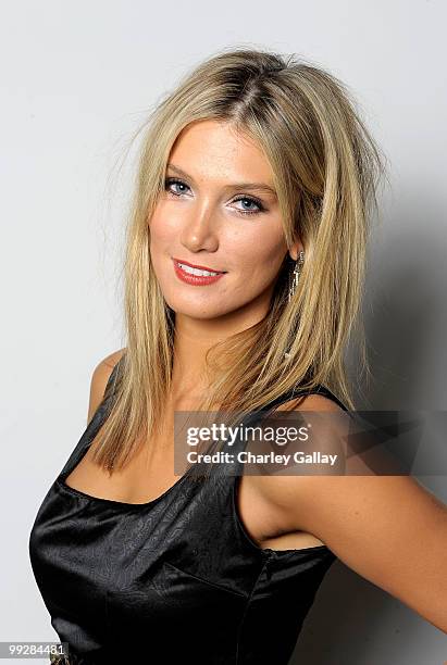 Singer Delta Goodrem poses during Australians In Film's 2010 Breakthrough Awards held at Thompson Beverly Hills on May 13, 2010 in Beverly Hills,...