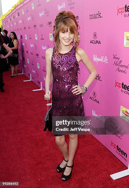 Actress Bella Thorne arrives at the 12th annual Young Hollywood Awards sponsored by JC Penney , Mark. & Lipton Sparkling Green Tea held at the Ebell...