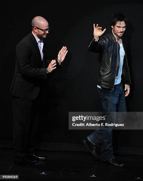 Co-creator/executive producer Damon Lindelof and actor Ian Somerhalder attend ABC's "Lost" Live: The Final Celebration held at UCLA Royce Hall on May...