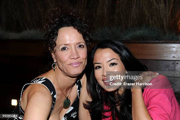 Actresses Rena Owen and Stephanie Jacobsen attend Australians In Film's 2010 Breakthrough Awards held at Thompson Beverly Hills on May 13, 2010 in...
