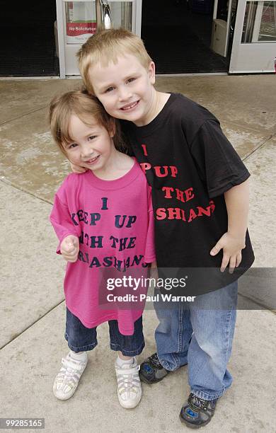 Alyssa Threde and Zachary Threde of Round Lake, IL attend the Rejuvicare launch at Walgreens on May 13, 2010 in Lake Bluff, Illinois.