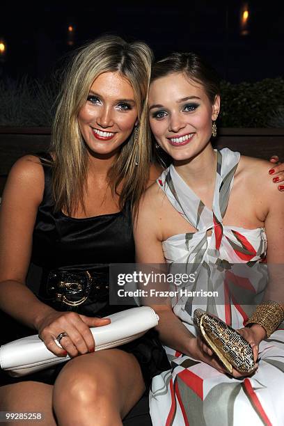 Actresses Delta Goodrem and Bella Heathcote attend Australians In Film's 2010 Breakthrough Awards held at Thompson Beverly Hills on May 13, 2010 in...