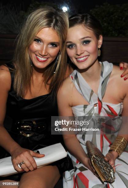 Actresses Delta Goodrem and Bella Heathcote attend Australians In Film's 2010 Breakthrough Awards held at Thompson Beverly Hills on May 13, 2010 in...