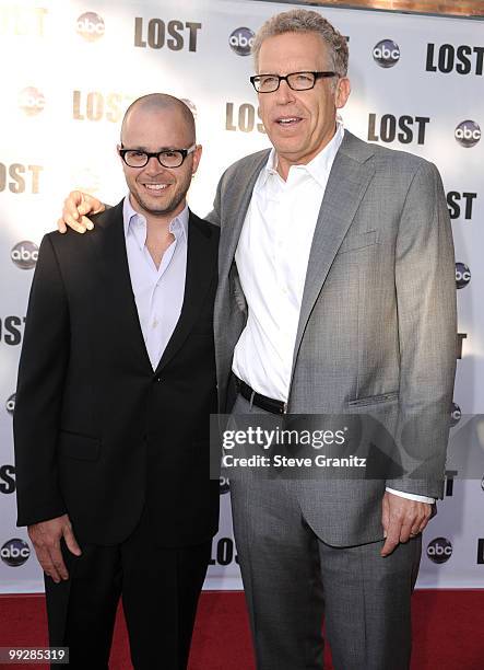 Damon Lindelof and Carlton Cuse attends the "Lost" Live Final Celebration at Royce Hall, UCLA on May 13, 2010 in Westwood, California.