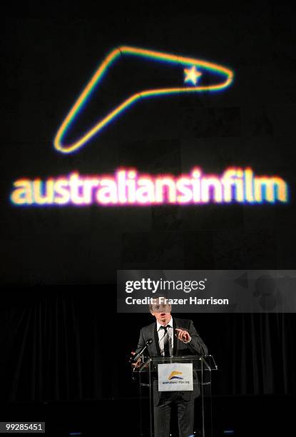 Rove McManus speaks during Australians In Film's 2010 Breakthrough Awards held at Thompson Beverly Hills on May 13, 2010 in Beverly Hills, California.