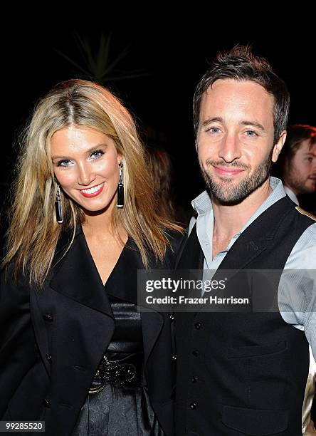 Singer Delta Goodrem and actor Alex O`Loughlin attend Australians In Film's 2010 Breakthrough Awards held at Thompson Beverly Hills on May 13, 2010...