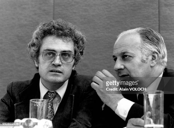 Lionel Jospin au Congrès du Parti Socialiste les 15 et 16 mai 1976 à Dijon, France.
