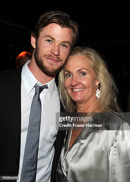 Actor Chris Hemsworth and Oakley's Melissa Robinson attend Australians In Film's 2010 Breakthrough Awards held at Thompson Beverly Hills on May 13,...