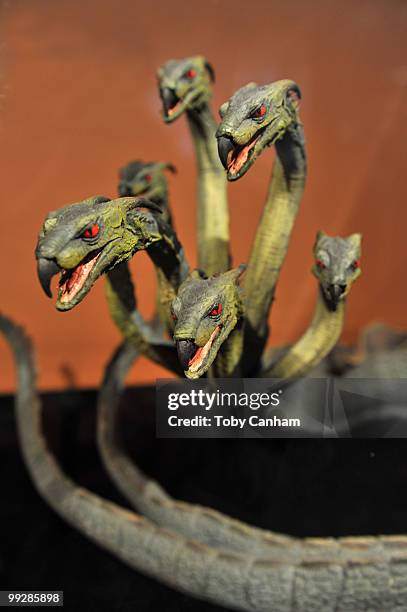 Models created by visual effects pioneer Ray Harryhausen from the 1963 movie 'Jason And The Argonauts' on display at The Academy Of Motion Picture...