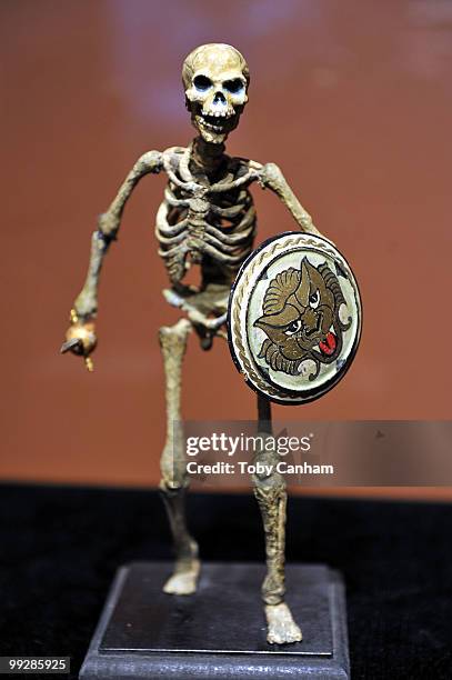 Models created by visual effects pioneer Ray Harryhausen from the 1963 movie 'Jason And The Argonauts' on display at The Academy Of Motion Picture...