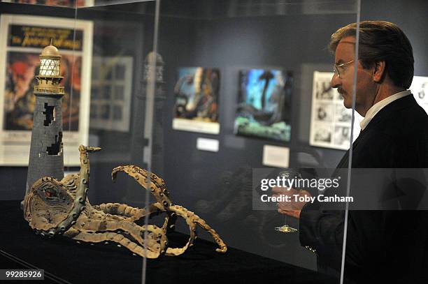 Members view The Academy Of Motion Picture Arts And Sciences Chuck Jones & Ray Harryhausen exhibit opening on May 13, 2010 in Beverly Hills,...