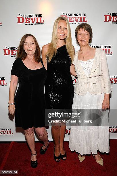 Actresses Eileen Dietz, Shannen Fields and Ros Gentle arrive at the premiere of the film "Suing The Devil" at Fox Studios Hollywood on May 13, 2010...