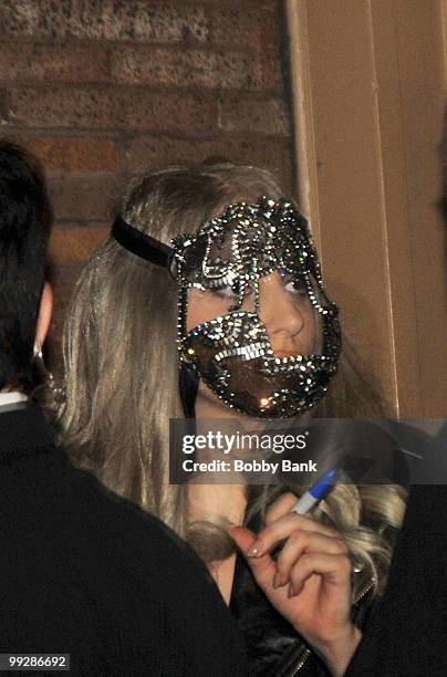 Lady GaGa seen leaving the Almay Concert to celebrate the Rainforest Fund's 21st birthday at Carnegie Hall in Manhattan on May 13, 2010 in New York...