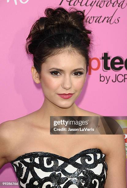 Actress Nina Dobrev attends the 12th annual Young Hollywood Awards at The Wilshire Ebell Theatre on May 13, 2010 in Los Angeles, California.