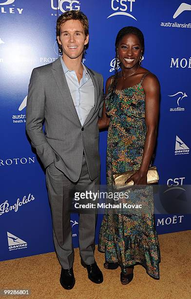 Actor Ryan Kwanten and actress Rutina Wesley arrive at the 2010 Australians In Film Breakthrough Awards at Thompson Hotel on May 13, 2010 in Beverly...
