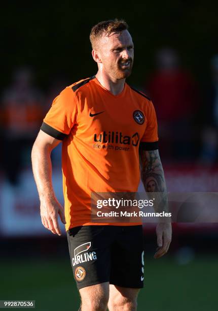 Craig Curran of Dundee United in action during the pre-season friendly between Brechin City and Dundee United at Glebe Park on July 3, 2018 in...