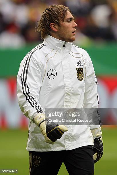 Tobias Sippel of Germany looks on during the international friendly match between Germany and Malta at Tivoli stadium on May 13, 2010 in Aachen,...