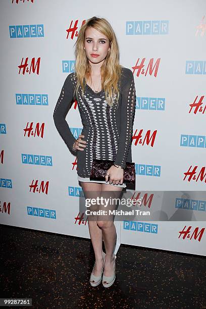 Emma Roberts arrives to Paper Magazine's 13th Annual Beautiful People Party held at The Standard Hotel on May 13, 2010 in Los Angeles, California.