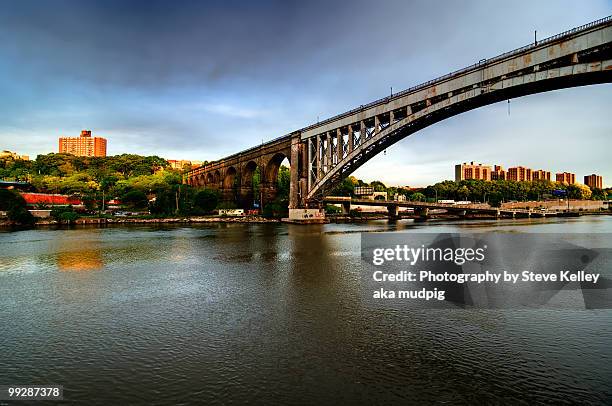 the highbridge aqueduct - the bronx foto e immagini stock