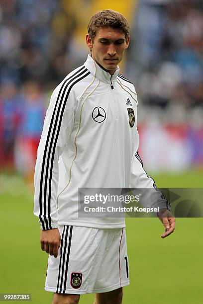 Stefan Reinartz of Germany looks on before the international friendly match between Germany and Malta at Tivoli stadium on May 13, 2010 in Aachen,...