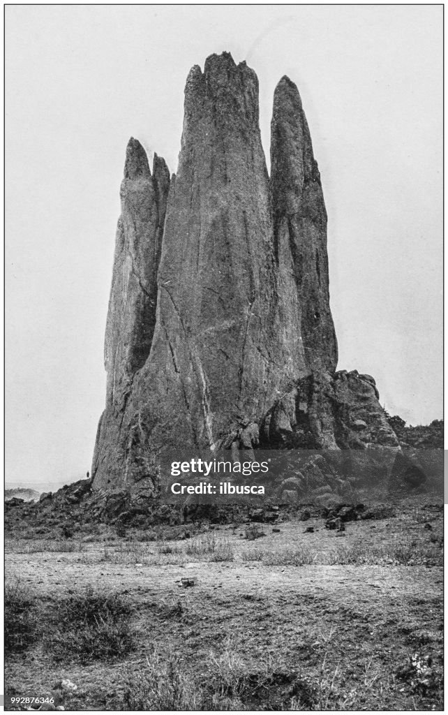 Antique photograph of America's famous landscapes: Tower of Babel, Garden of the Gods