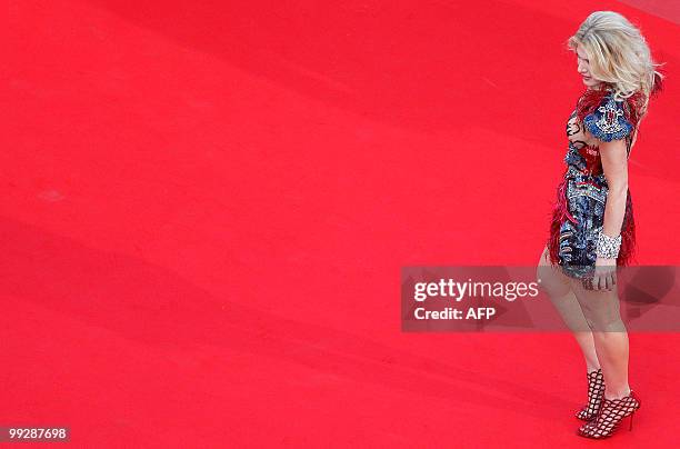 Model Hofit Golan arrives on the red carpet for the screening of "Tournee" in competition by director Mathieu Amalric at the 63rd Cannes Film...
