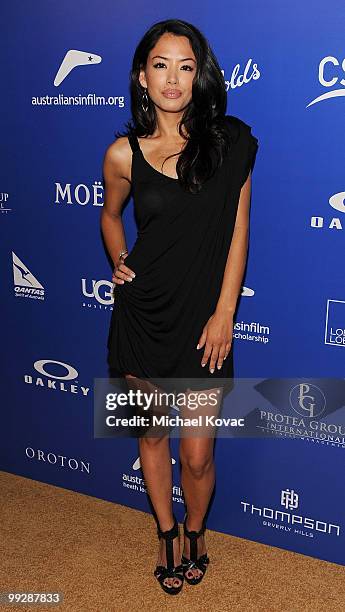 Actress Stephanie Jacobsen arrives at the 2010 Australians In Film Breakthrough Awards at Thompson Hotel on May 13, 2010 in Beverly Hills, California.