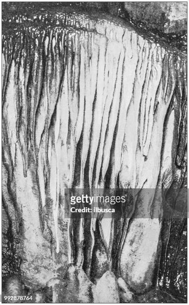 antikes foto des berühmten landschaften amerikas: stalaktit orgel, große höhlen - ilbusca stock-grafiken, -clipart, -cartoons und -symbole