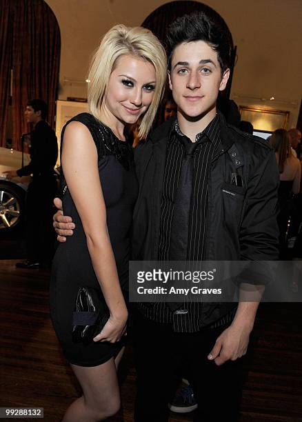 Actress Chelsea Staub and actor David Henrie attend the cocktail reception at the 12th annual Young Hollywood Awards sponsored by JC Penney , Mark. &...