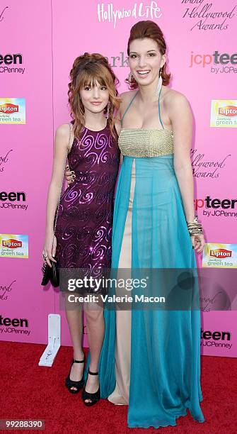 Actresses Bella Thorne and Dani Thorne arrive at the 12th Annual Young Hollywood Awards on May 13, 2010 in Los Angeles, California.