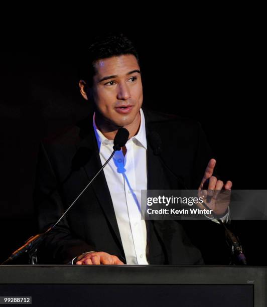 Actor Mario Lopez appears onstage at the 12th Annual Young Hollywood Awards at the Wilshire Ebell Theatre on May 13, 2010 in Los Angeles, California.