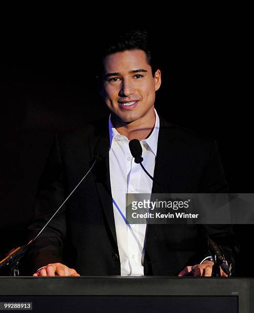 Actor Mario Lopez appears onstage at the 12th Annual Young Hollywood Awards at the Wilshire Ebell Theatre on May 13, 2010 in Los Angeles, California.