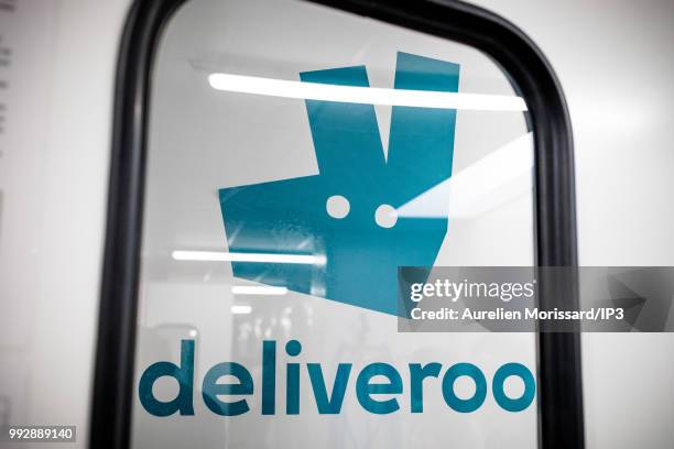 Shared kitchen that allows restaurants to reach new customers inaugurated by Deliveroo on July 3, 2018 in Saint-Ouen, France. It is the first French...