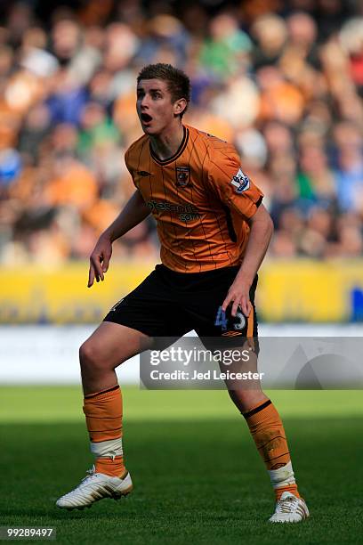 Tom Cairney of Hull City during the Barclays Premier League match between Hull City and Liverpool at the KC Stadium on May 9, 2010 in Hull, England.