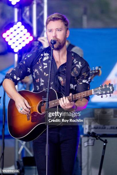 Charles Kelley of Lady Antebellum on stage as Lady Antebellum performs on NBC's "Today" at Rockefeller Plaza on July 6, 2018 in New York City.