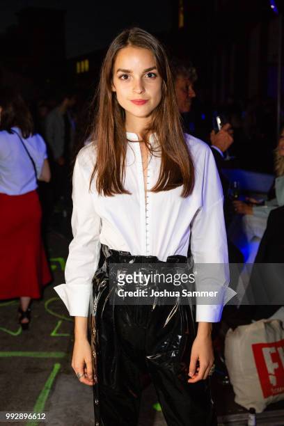 Luise Befort attends the HUGO show during the Berlin Fashion Week Spring/Summer 2019 at Motorwerk on July 5, 2018 in Berlin, Germany.
