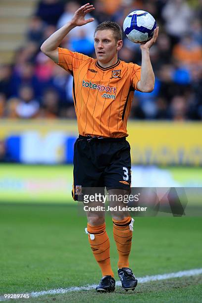 Andy Dawson of Hull City during the Barclays Premier League match between Hull City and Liverpool at the KC Stadium on May 9, 2010 in Hull, England.