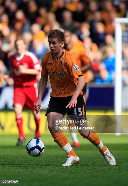 Tom Cairney of Hull City during the Barclays Premier League match between Hull City and Liverpool at the KC Stadium on May 9, 2010 in Hull, England.
