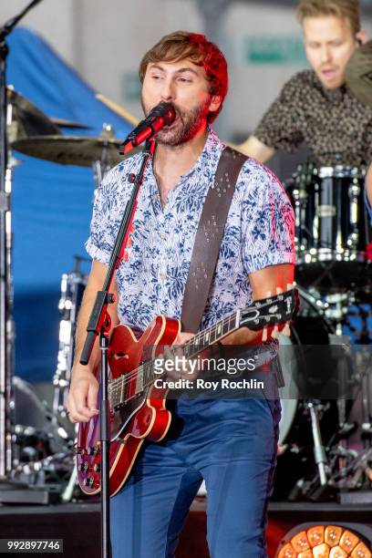 Dave Haywood of Lady Antebellum on stage as Lady Antebellum Performs On NBC's "Today" at Rockefeller Plaza on July 6, 2018 in New York City.